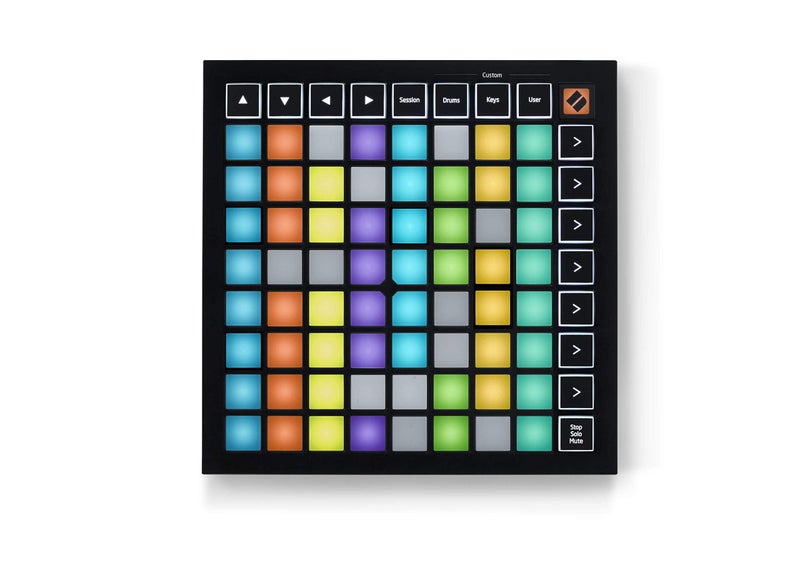 Novation نوفايشن لاونشباد ميني [MK3] - وحدة تحكم MIDI محمولة بـ 64 لوحة، وحدة تحكم شبكة USB لأداء Ableton Live و Logic Pro - Image 1